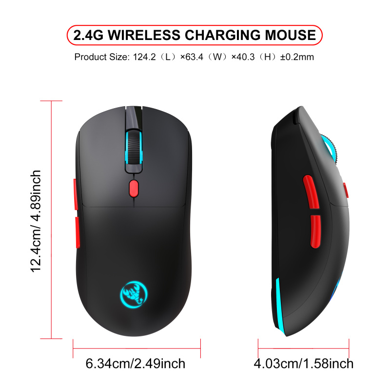 T20 Wireless Mouse 4800dpi Rechargeable 6 keys